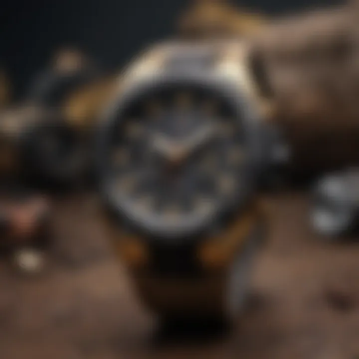 Comparison of G Shock black and gold watch with other luxury timepieces