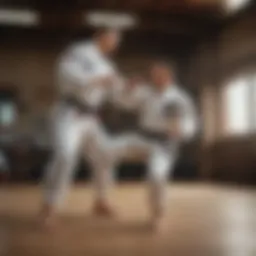 Dynamic Jiu Jitsu Kaisen battle scene showcasing martial arts techniques.