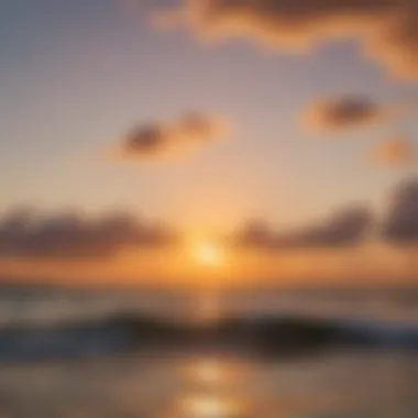 Kitesurfers in action against a vibrant sunset