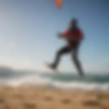 Certified instructor demonstrating kite control