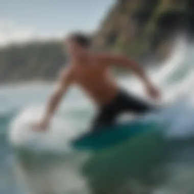 Agility in Bodyboarding with Morey Boogie Fins Bodyboarder demonstrating the agility provided by Morey Boogie fins in the water.