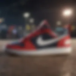 Close-up view of the Nike Court Borough Low showcasing its unique design elements