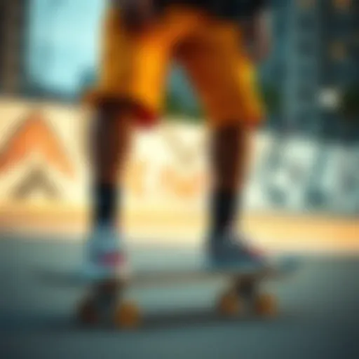 Vibrant skateboard apparel showcasing urban culture