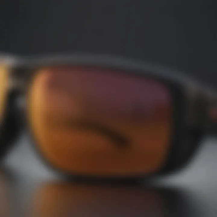 Close-up view of the advanced lens technology of Oakley Prizm Holbrook XL