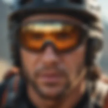 Extreme sports enthusiast wearing Oakley sunglasses during action-packed activity