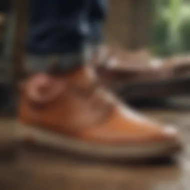 Craftsmanship in OluKai Moku Pae Shoes Elegant design of OluKai Moku Pae shoes showcasing craftsmanship