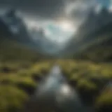 Lush Patagonia landscape showcasing Borealis green hues