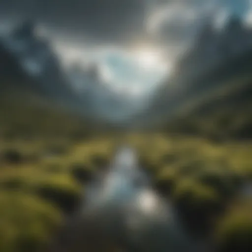 Lush Patagonia landscape showcasing Borealis green hues