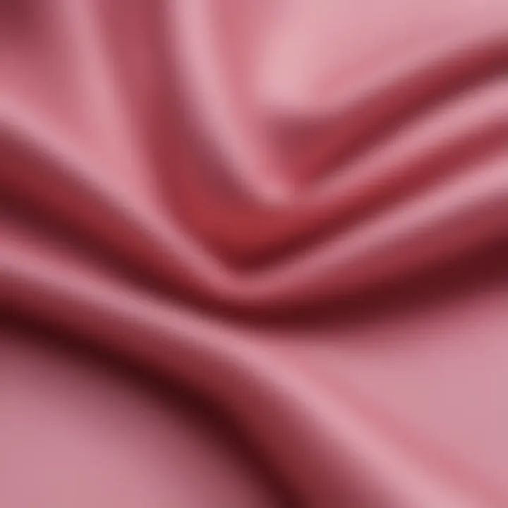 A close-up of pink fabric textures highlighting sustainability in fashion.