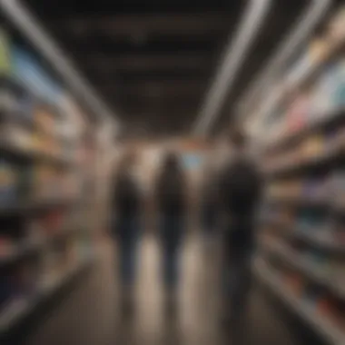 Group of teenagers shopping together