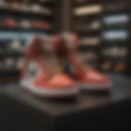 Vibrant display of various shoe styles at Roseville Galleria