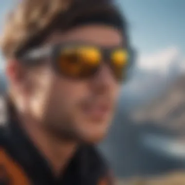 Smith Outlier XL sunglasses worn during an extreme sports activity, highlighting their functionality