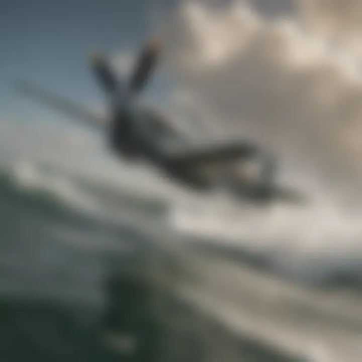 Surfer showcasing a perfect spitfire lock-in maneuver