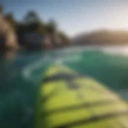 A picturesque view of serene waters ideal for paddle boarding