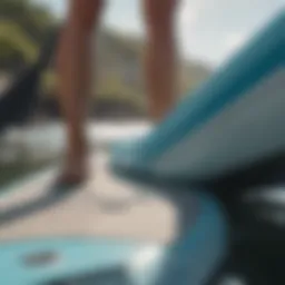 Detailed view of advanced materials used in inflatable SUPs
