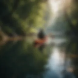 A tranquil river surrounded by lush greenery