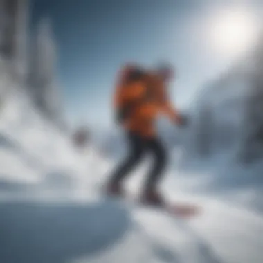Thrilling Skiers Thrilling skiers navigating diverse terrain with excitement.