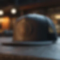 Stylish snapback trucker hat on a skateboarder