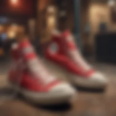 Historical advertisement of Converse All Star Red sneakers