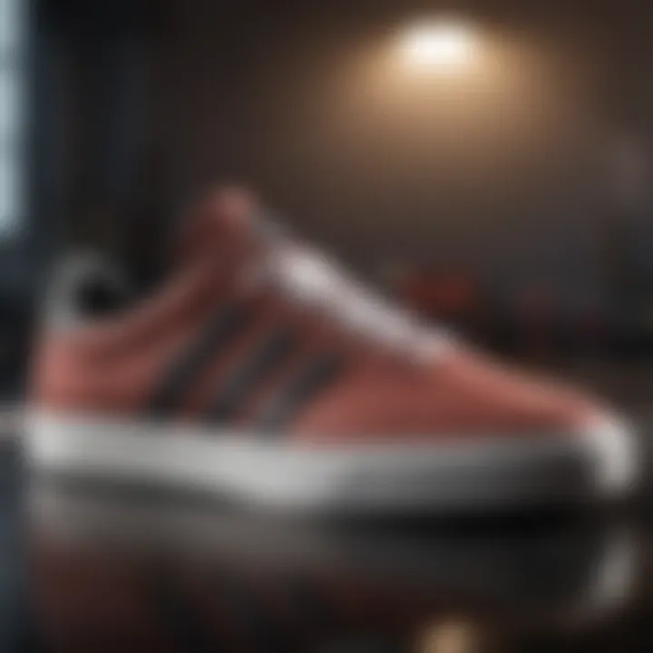 Detailed view of the Adidas Vulc shoe showcasing its innovative design elements.