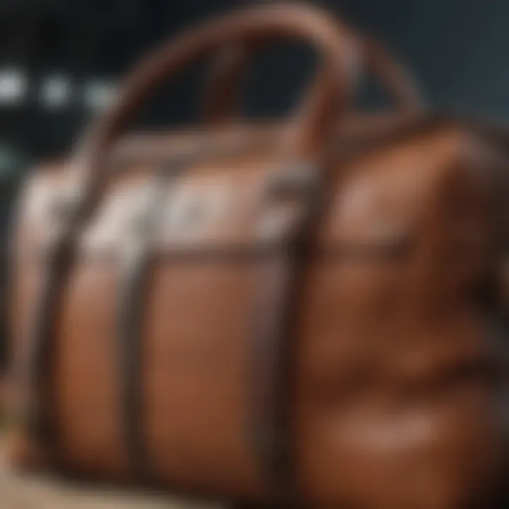 A close-up view of high-quality bags showcasing craftsmanship and design.