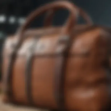 Craftsmanship in Bag Design A close-up view of high-quality bags showcasing craftsmanship and design.
