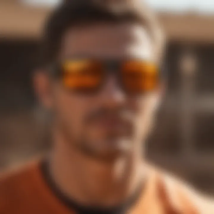 Athlete wearing Oakley Gascan sunglasses during a sports event