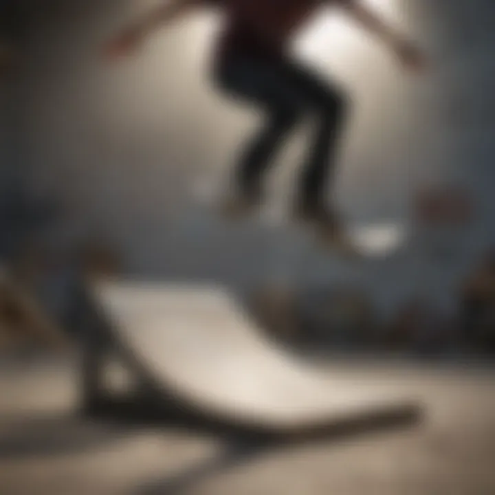 A skateboard enthusiast customizing a jump ramp with tools and materials.