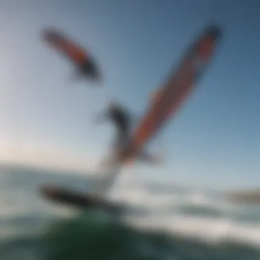 Demonstration of essential techniques in wing surf foiling