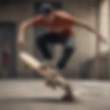 Skater performing tricks on an enjoi board, demonstrating its performance