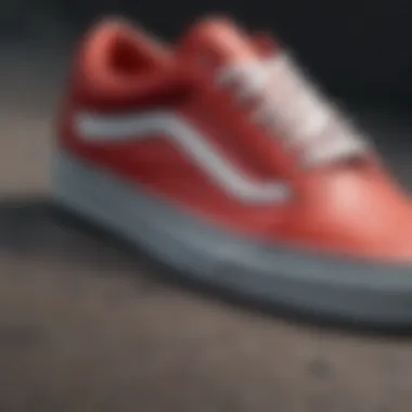 Close-up of the materials used in the latest Vans Old Skool models