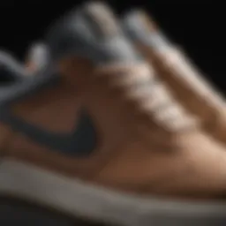 Close-up view of Nike SB Chron shoes showcasing their intricate design