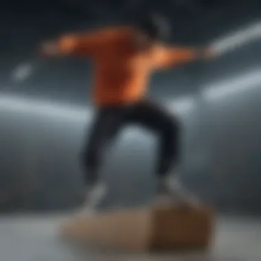 Nike SB Chron in Action Skater performing a trick while wearing Nike SB Chron shoes