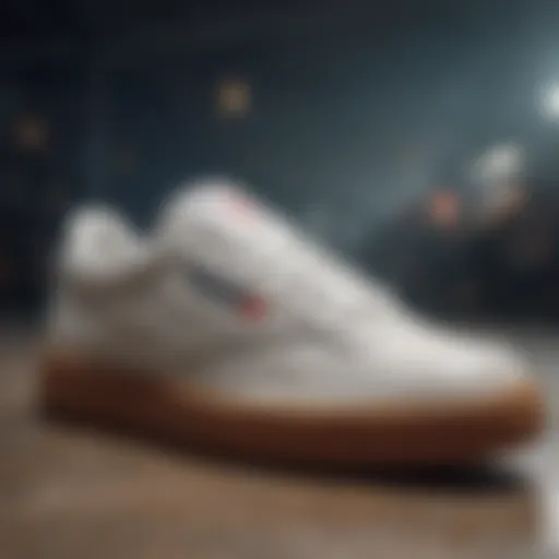 A close-up view of the Reebok Club C sneaker showcasing its classic design.