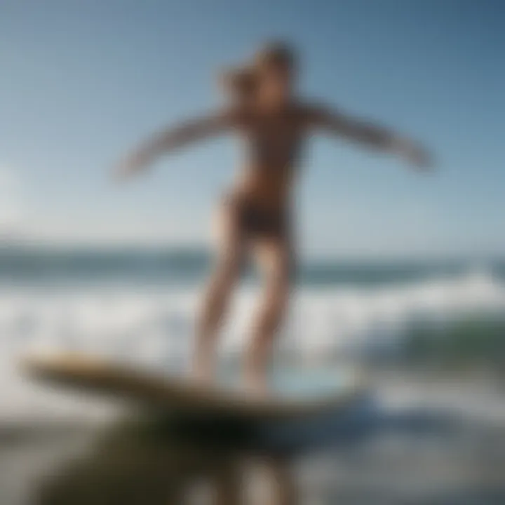 Demonstration of advanced techniques on a surf balance board