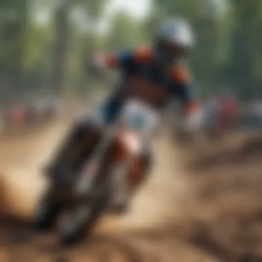Motocross Community Event A vibrant community event highlighting the culture of AMA amateur motocross.