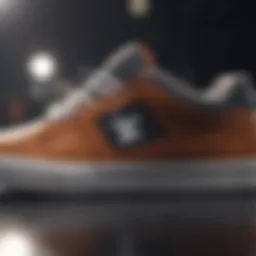 Close-up view of DC Shoes showcasing their unique design