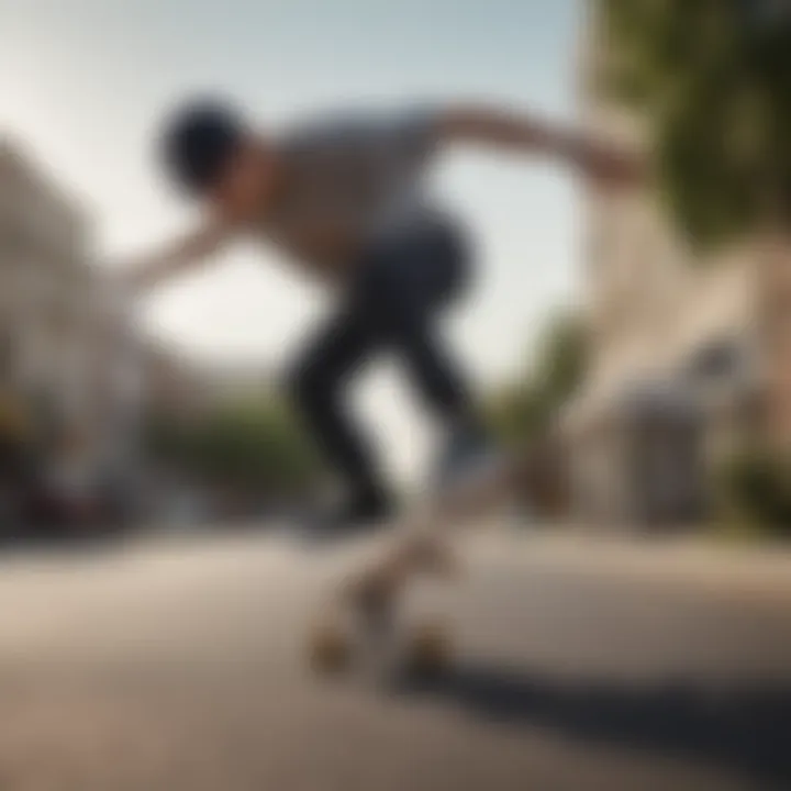 Skateboarder performing a trick wearing DC Shoes