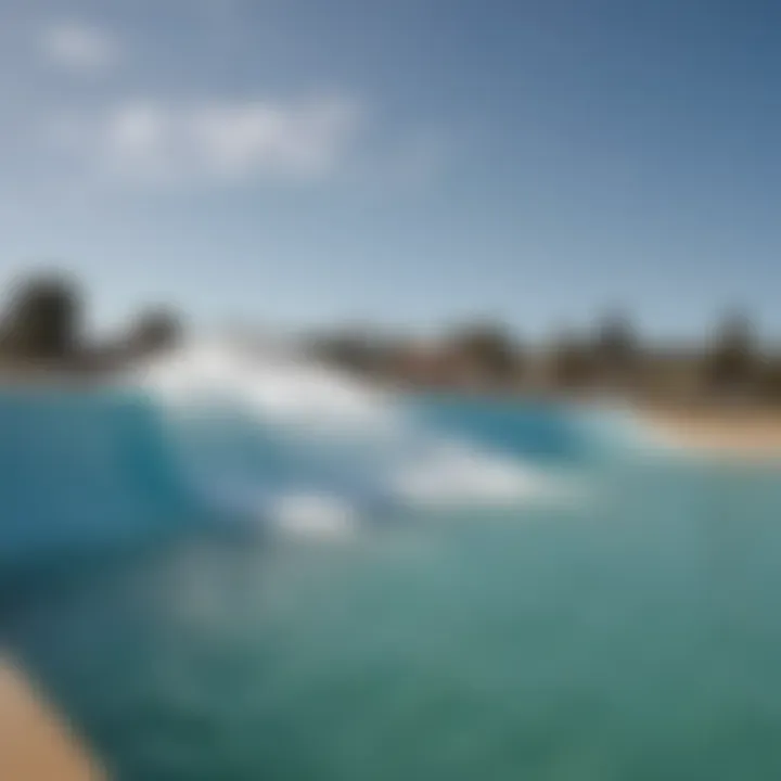 A vibrant view of Urbnsurf Melbourne showcasing the wave pool