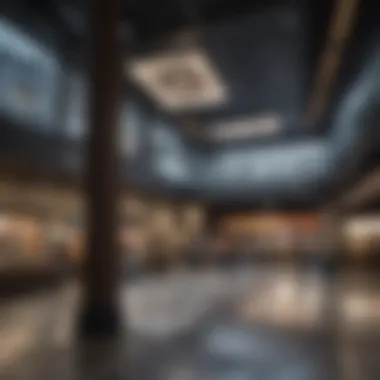 Interior architectural details highlighting the unique design elements of MacArthur Mall