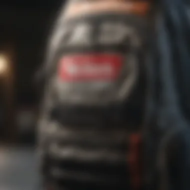 Detailed Look at Vans Backpack Features Close-up of Vans backpack features and design