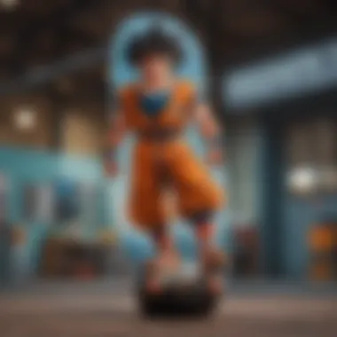 Artistry of Goku in Skate Culture A skateboard deck featuring Goku's iconic designs and motifs