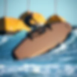 A sleek hard case surfboard bag showcasing its protective features