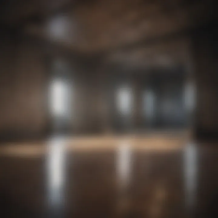 A serene space set up for dance practice, featuring mirrors and soft lighting.