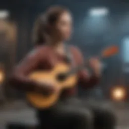 Proper ukulele positioning on the lap