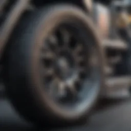 Close-up view of independent forged hollow truck showcasing its intricate design and engineering features