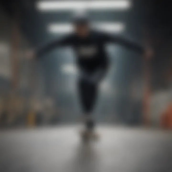 Performance features of Lakai Telford skate shoes highlighted through dynamic skating scene.