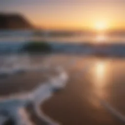 A breathtaking view of Malibu's coastline during sunset