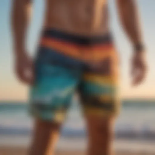 Innovative designs of Mick Fanning boardshorts showcased in vibrant colors