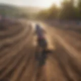 A stunning view of the motocross track during the Monster Motocross event highlighting the challenging terrain.